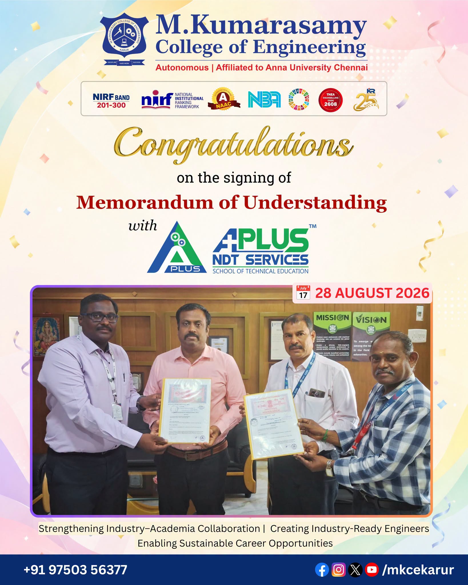 Celebrating a New Industry–Academia Partnership!